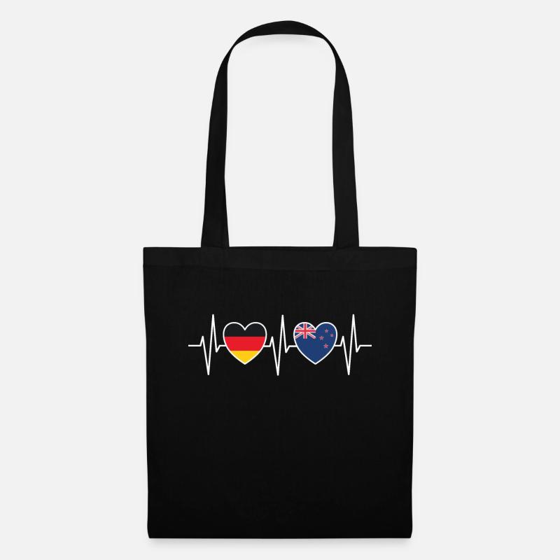 Deutschland Neuseeland Germany Geschenk 1178 - Stoffbeutel - Schwarz