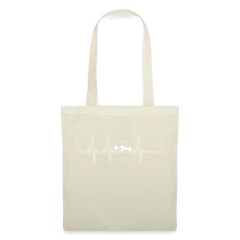 Gyrocopter Tragschauber Heartbeat Geschenk w 0758 - Stoffbeutel - Natur - Vorne