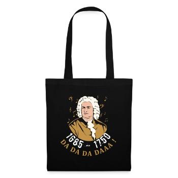 Johann Sebastian Bach - Sac en tissu - noir - Devant