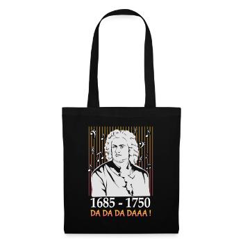 Johann Sebastian Bach - Sac en tissu - noir - Devant