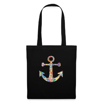 Anchor - sea of flowers - Tote Bag - black - Front