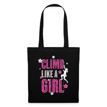 Climbing Bouldering Climb Like A Girl - Tote Bag - black - Front