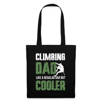 Kletter Papa Bouldern Climbing Dad - Stoffbeutel - Schwarz - Vorne