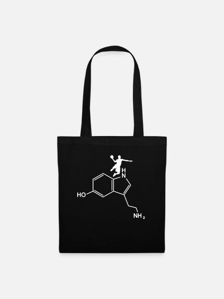 Serotonin Basketball chemische Strukturformel - Stoffbeutel - Schwarz