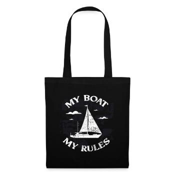 My Boat My Rules Sailing Gift - Tote Bag - black - Front