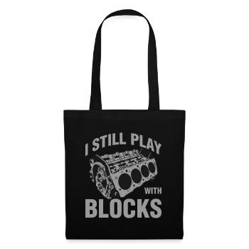 I Still Play With Blocks Funny Mechanic - Tote Bag - black - Front