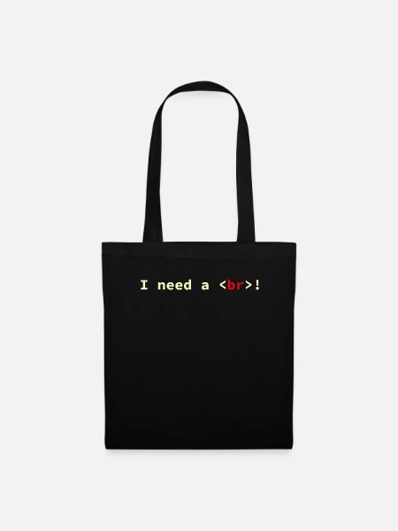 HTML CSS Code Computer Scientist Geek Coder - Tote Bag - black