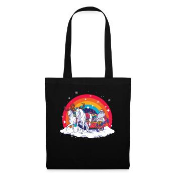 Unicorn christmas - Tote Bag - black - Front