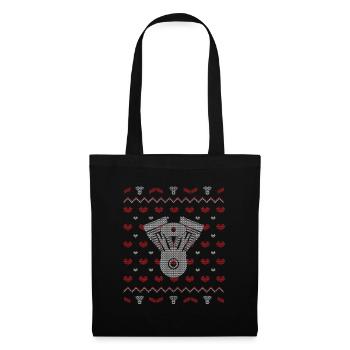 Chandail de Noël laid d'accordeur de moteur automatique - Sac en tissu - noir - Devant