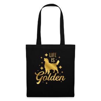 Life Is Golden Retriever Dog Gift - Tote Bag - black - Front