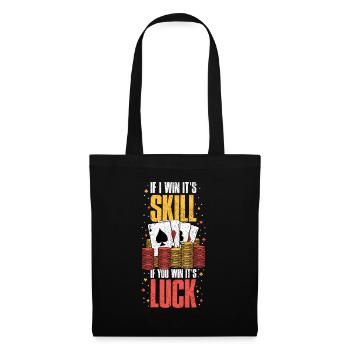 Cadeau de joueur de poker drôle de poker - Sac en tissu - noir - Devant