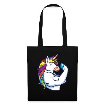Unicorn Muscles - Funny Fitness Gym Rainbow Gift - Tote Bag - black - Front