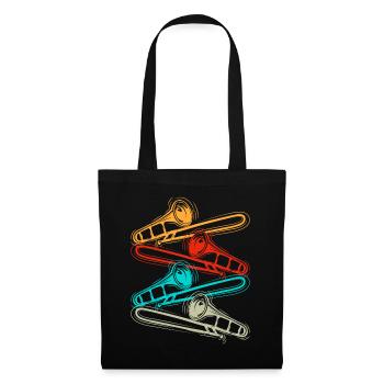 Trombone retro gift for trombone players - Tote Bag - black - Front