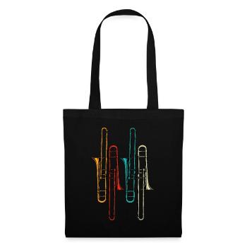 Trombone vintage gift for trombone players - Tote Bag - black - Front