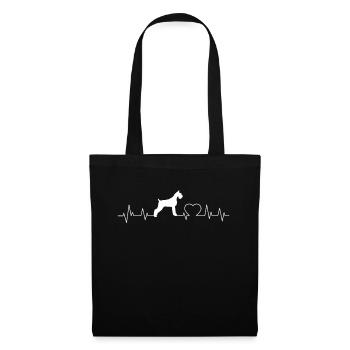 Schnauzer Géant Heartbeat Chiens Schnauzer - Sac en tissu - noir - Devant