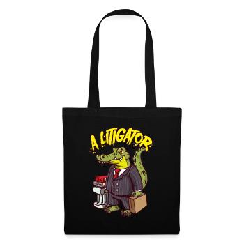Alitigator - A Litigator - Funny Lawyer Judge Gift - Tote Bag - black - Front