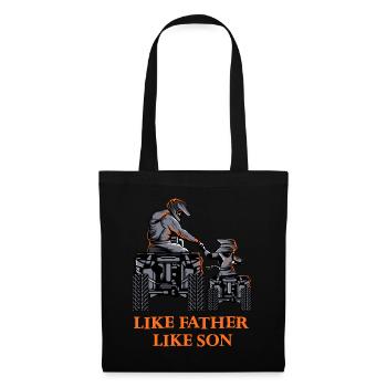 Cadeau de fête des pères Quad père et fils - Sac en tissu - noir - Devant