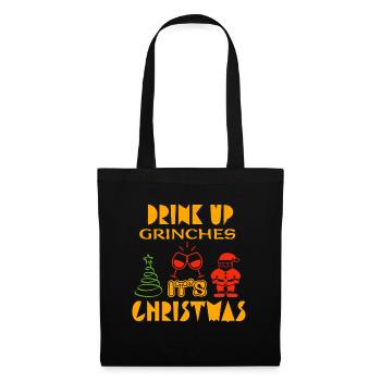 Weihnachten Weihnachten Weihnachten Weihnachten Weihnachten - Stoffbeutel - Schwarz - Vorne