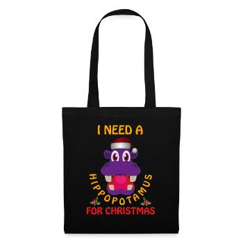 Weihnachten Weihnachten Weihnachten Weihnachten Weihnachten - Stoffbeutel - Schwarz - Vorne