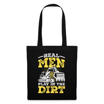 Conducteur de pelle disant cadeau - Sac en tissu - noir - Devant