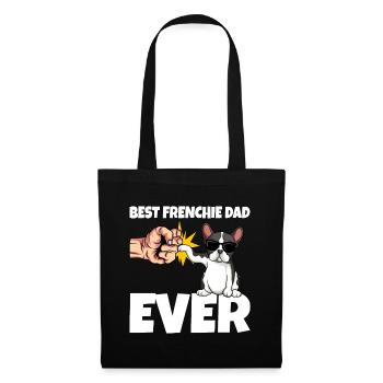 Meilleur Frenchie Dad Ever French Bulldog - Sac en tissu - noir - Devant