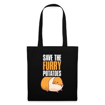 Save The Furry Potatoes Cobaye - Sac en tissu - noir - Devant