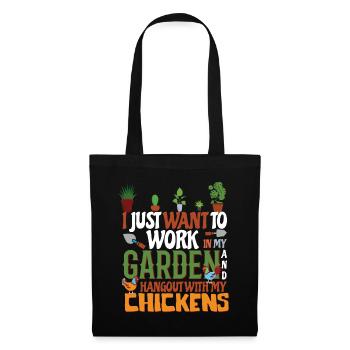 Garden and chickens - Tote Bag - black - Front