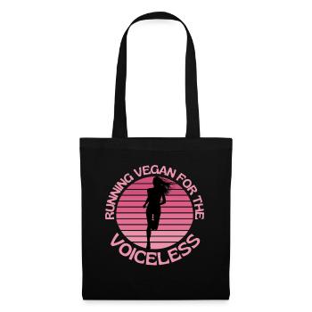 Running Vegan For The Voiceless - Tote Bag - black - Front