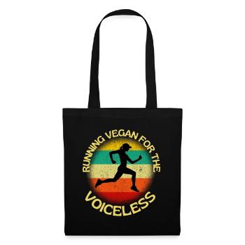 Courir Vegan pour les sans voix - Sac en tissu - noir - Devant