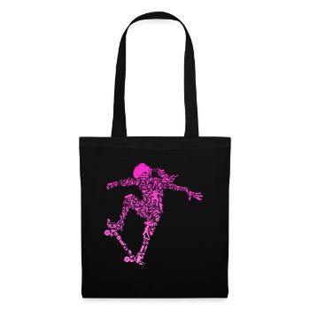 Cadeau pour une cascadeuse de skateboard - Sac en tissu - noir - Devant