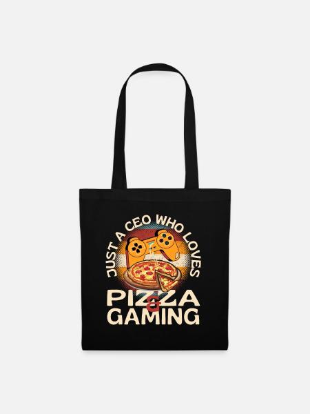 Juste un PDG qui aime les jeux et la pizza - Sac en tissu - noir