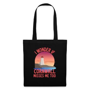 Je me demande si Cornwall me manque trop pâteux - Sac en tissu - noir - Devant