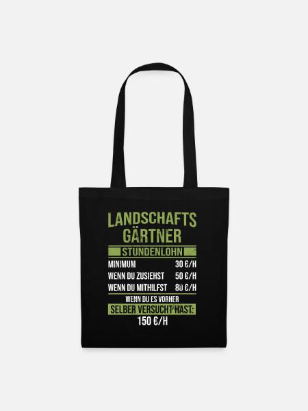 Garten Galabau Gärtner - Stoffbeutel - Schwarz