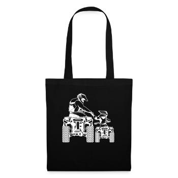 Quad père et fille cadeau de la fête des pères - Sac en tissu - noir - Devant