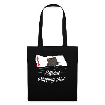 Staffordshire Terrier Sleeping Shirt Gift - Tote Bag - black - Front