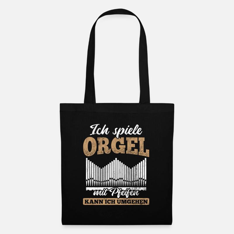 Orgel Organist Kirche - Stoffbeutel - Schwarz