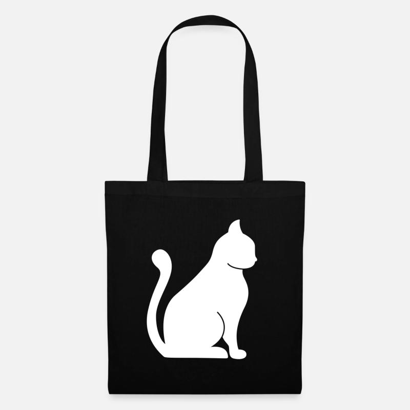Katze Kater Katzen - Stoffbeutel - Schwarz