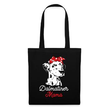 Dalmatiner Mama Hunde Frauchen - Stoffbeutel - Schwarz - Vorne
