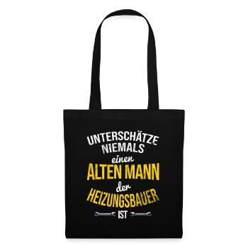 Heizungsbauer Heizungsbau Installateur - Stoffbeutel - Schwarz - Vorne