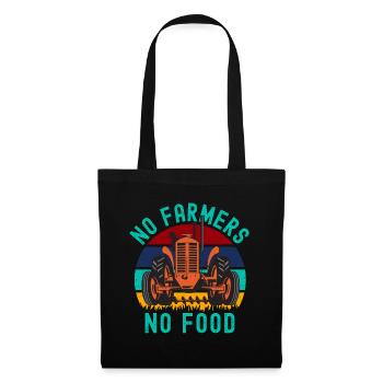 Pas d’agriculteurs pas de tracteur alimentaire - Sac en tissu - noir - Devant