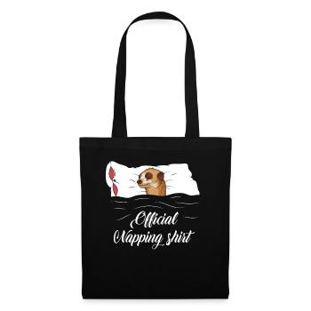 Official Sleeping Shirt Meerkat Gift - Tote Bag - black - Front