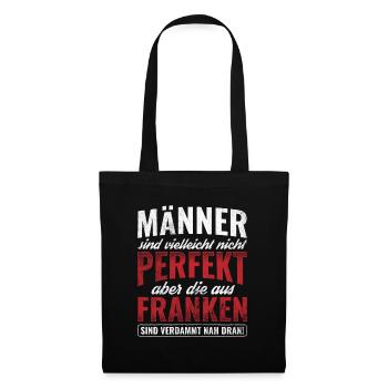 Fränkisch Franken Oberfranken - Stoffbeutel - Schwarz - Vorne