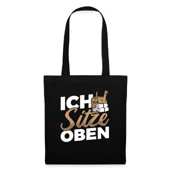 Geschenkidee Saunieren Sauna - Stoffbeutel - Schwarz - Vorne