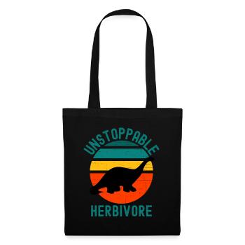 Unstoppable Herbivore Dinosaur Vegan - Tote Bag - black - Front