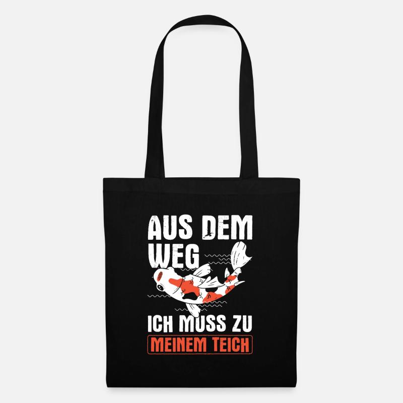 Fisch Japan Koi - Stoffbeutel - Schwarz