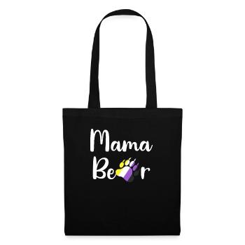 Non-Binary Mama Bear LGBTQ Mom Non-Binary Enby - Stoffbeutel - Schwarz - Vorne