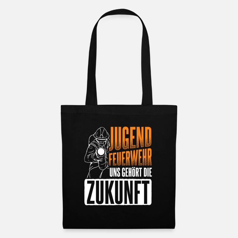 Feuerwehr Feuerwehrmann - Stoffbeutel - Schwarz