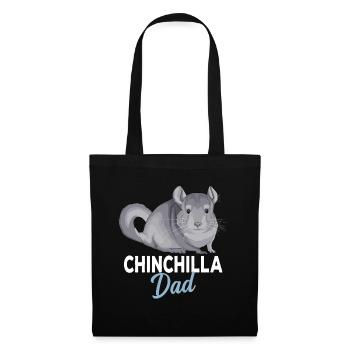 Chinchilla Dad Papa Geschenk - Stoffbeutel - Schwarz - Vorne