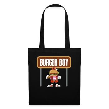 Burger Boy Burger cadeau - Sac en tissu - noir - Devant