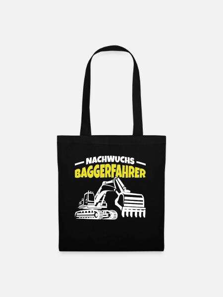 Nachwuchs Baggerfahrer Bagger Junge - Stoffbeutel - Schwarz